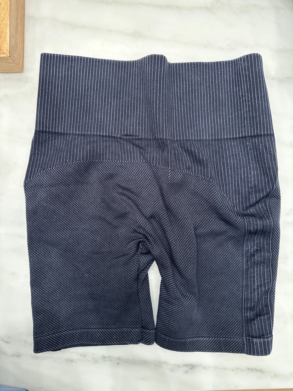 Mono B medium black High-Waist Ribbed Biker Shorts .  Like new